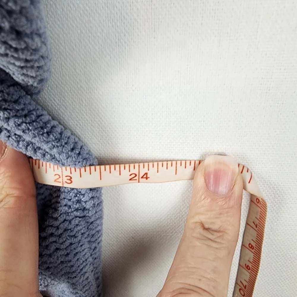 J. Jill Chenille Sweater Womens‎ Small Blue Cable Knit Pullover RN 97641 Casual
